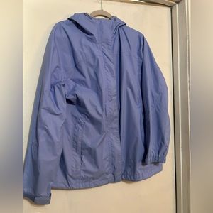 LL Bean Womens Trail Rain Jacket Coat purple  Lightweight Hood Wind Breaker